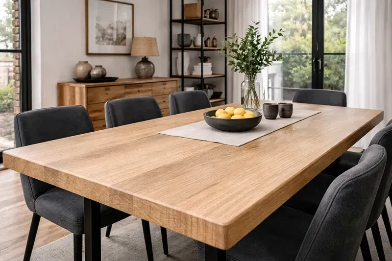 Blat dębowy do jadalni - lite drewno na wymiar