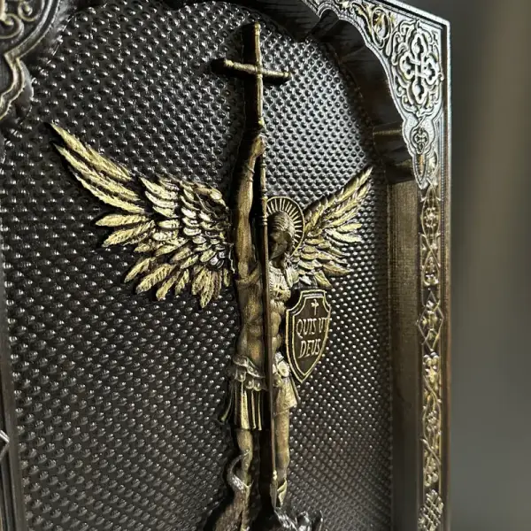 Płaskorzeźba drewniana dekoracyjna - lite drewno dębowe